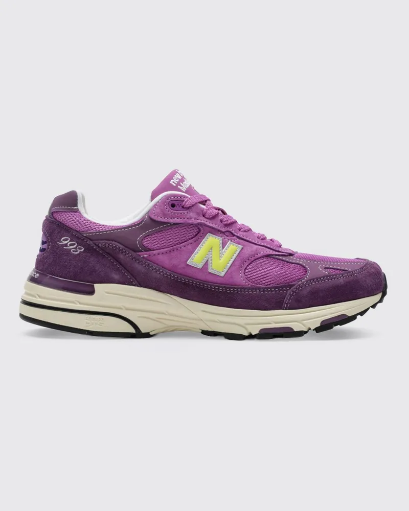New Balance Made in USA 993 Low-Top-Sneaker aus Veloursleder und Mesh mit Logo Violett