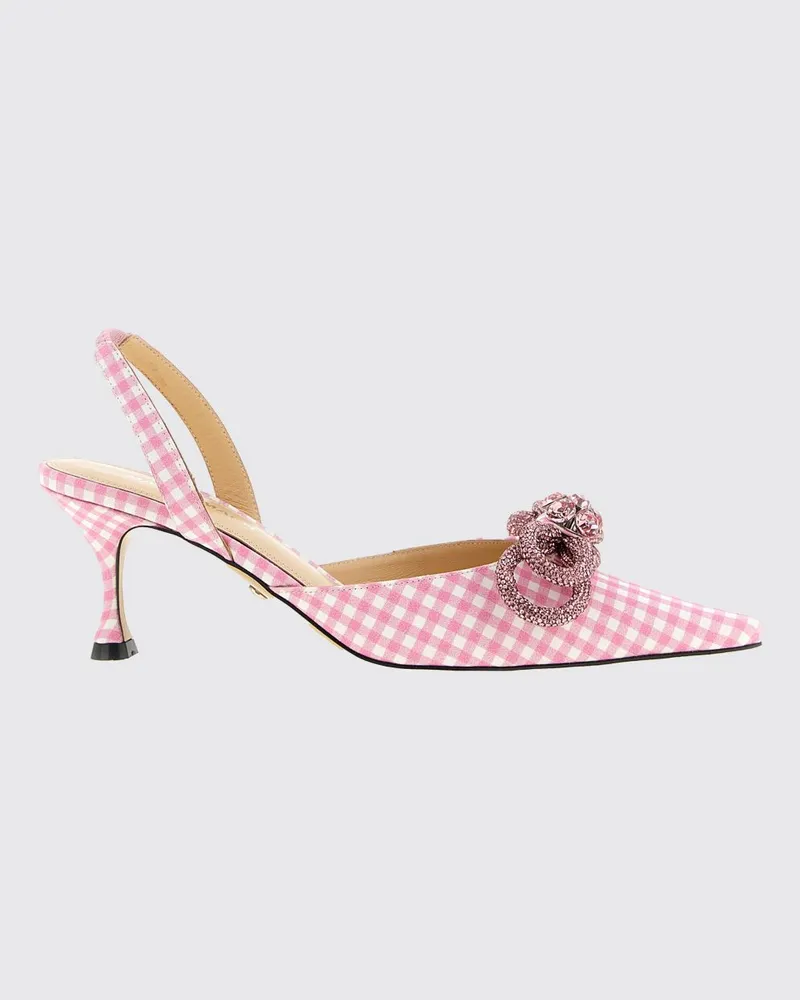 Mach & Mach Vichy Slingbacks mit Doppelschleife Pink