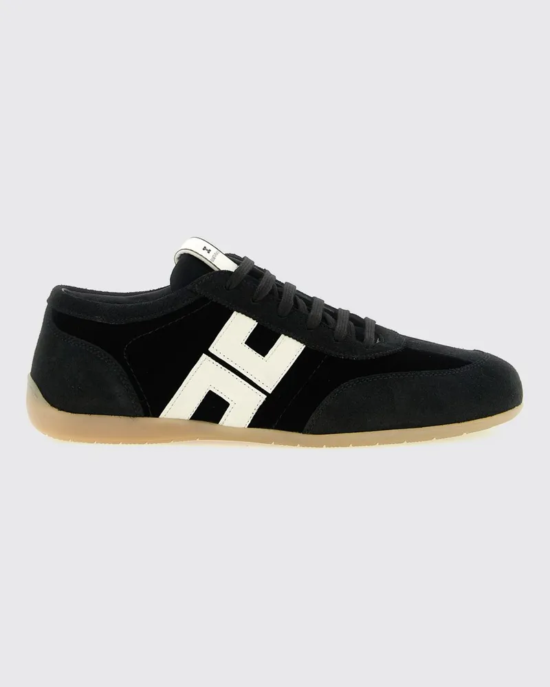 Elisabetta Franchi Low-Top-Sneaker aus Glatt- und Wildleder mit Kontrastlogo Weiß