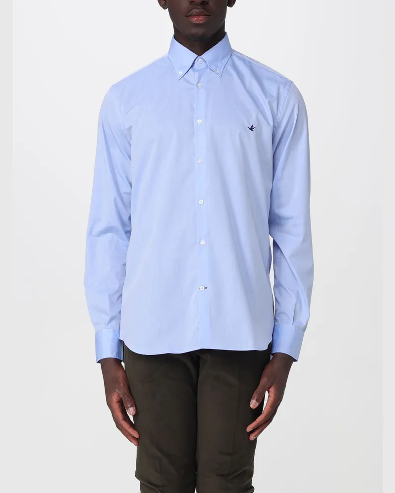 Brooksfield Lässiges Hemd aus Baumwollpopeline mit Button-Down-Kragen Hellblau
