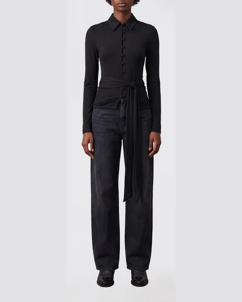 Ganni Hemdbluse damen Schwarz