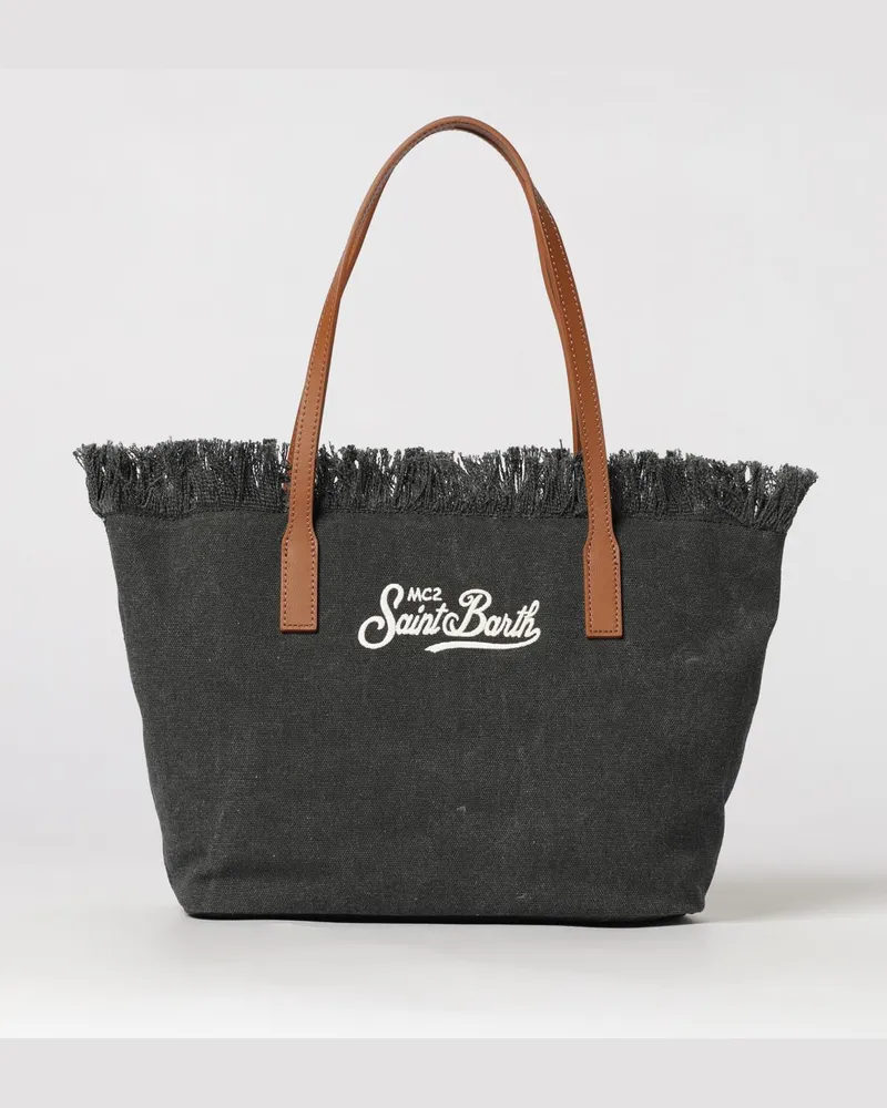MC2 Saint Barth Baumwolltasche mit gesticktem Logo Schwarz
