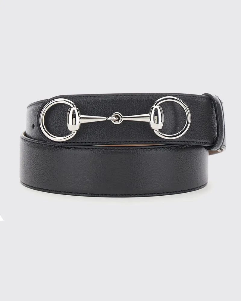 Gucci Ledergürtel Horsebit 1953 mit Horsebit-Detail Schwarz