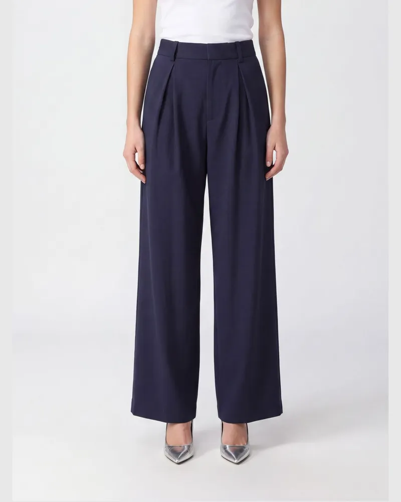 Maison Margiela Wide-Leg-Hose aus Wollmischung mit Bundfalten und mittlerer Leibhöhe Grau