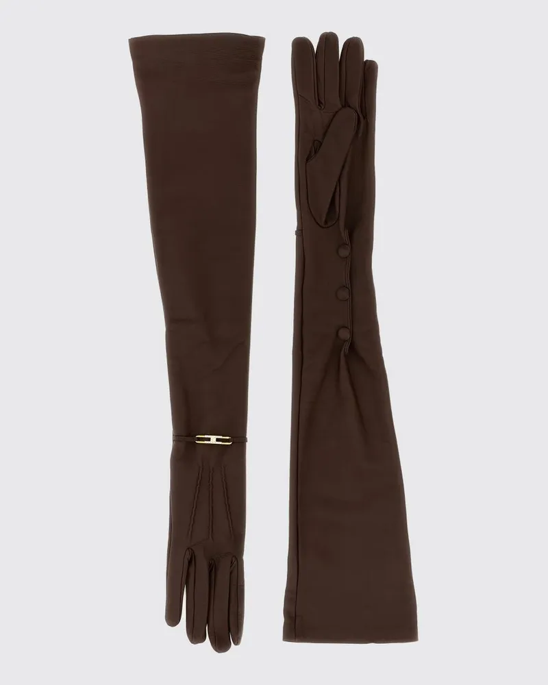 Elisabetta Franchi Handschuhe damen Braun