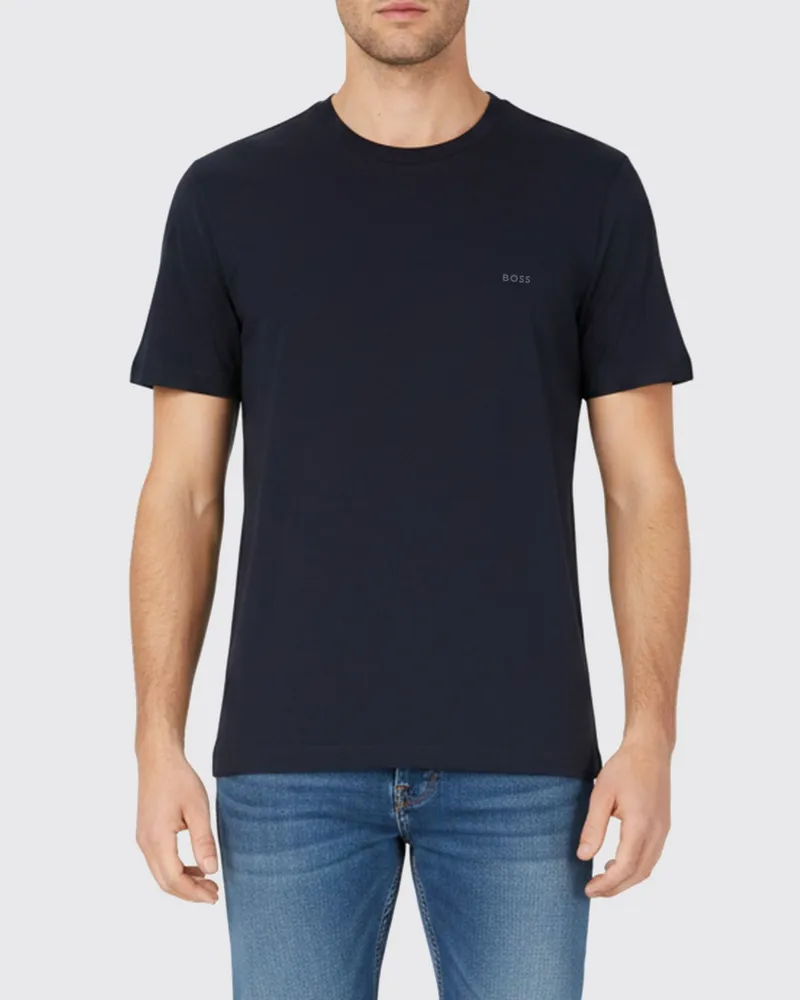 HUGO BOSS Basic Baumwoll-T-Shirt Navy