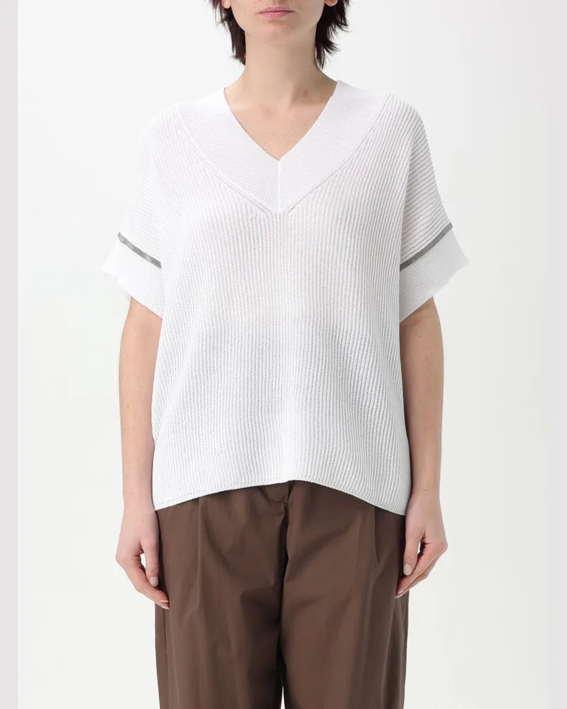 Brunello Cucinelli Pullover damen Weiß