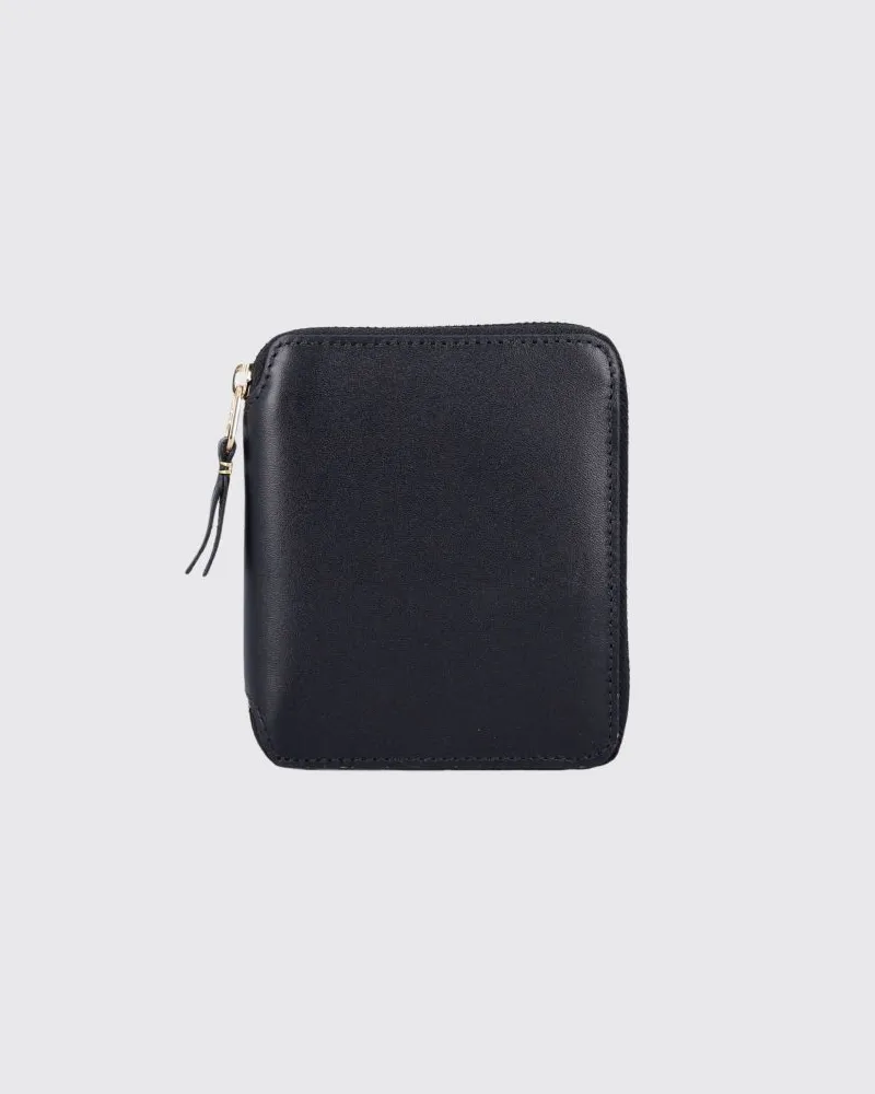 Comme des Garçons Lederbrieftasche mit Reißverschluss und Innenfächern Schwarz