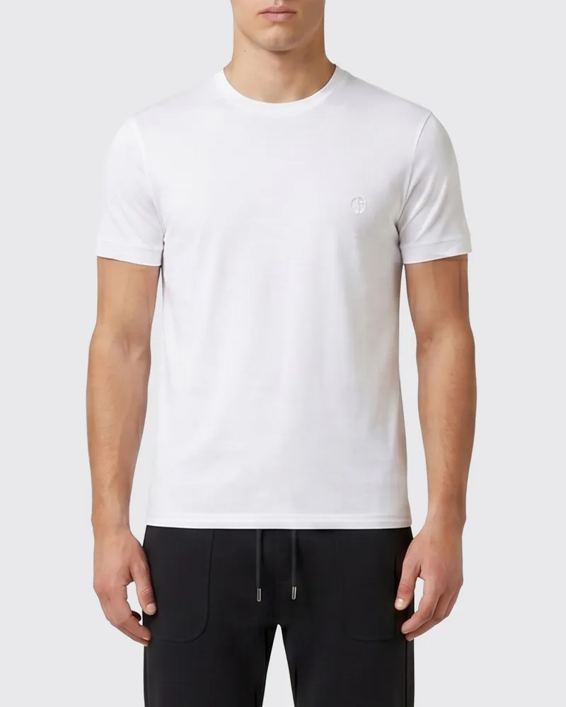 Giorgio Armani Basic T-Shirt Weiß