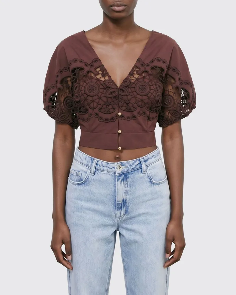 Patrizia Pepe Hemdbluse damen Braun