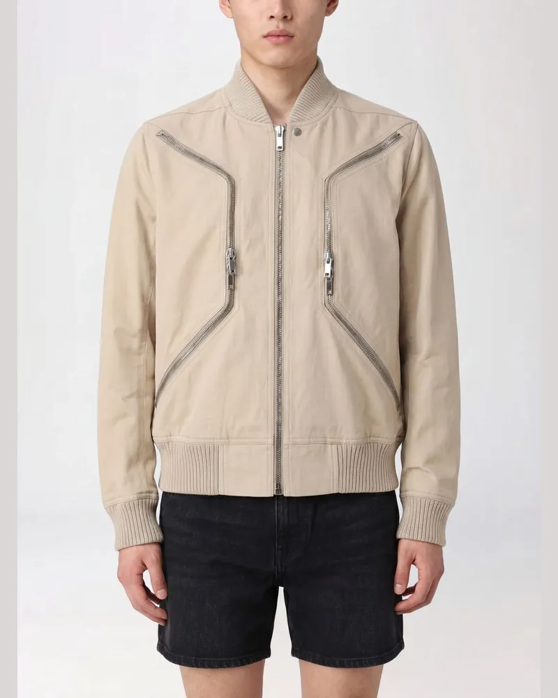 Rick Owens Baumwoll-Bomberjacke Beige