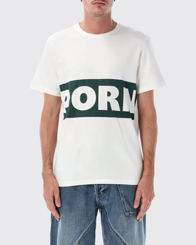 J.W.Anderson Baumwoll-T-Shirt von mit Logo-Print und Rundhalsausschnitt Grün