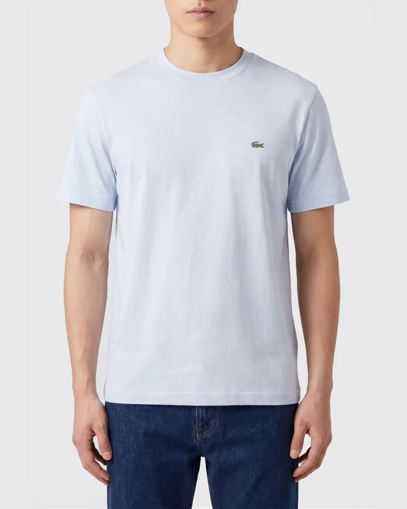 Lacoste Baumwoll-T-Shirt mit Logo Hellblau