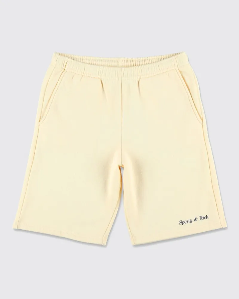 SPORTY & RICH SPORTY  RICH Jogging-Shorts Sporty & Rich für Kinder mit Kordelzug und Logo Cream