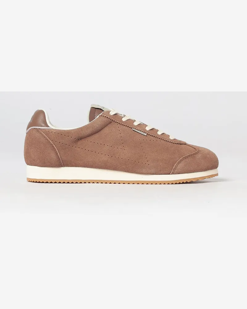 Paul Smith Low-Top-Sneaker aus Veloursleder mit runder Kappe und Gummisohle Braun