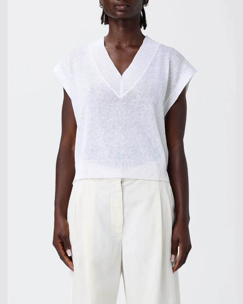 Brunello Cucinelli Pullover damen Weiß