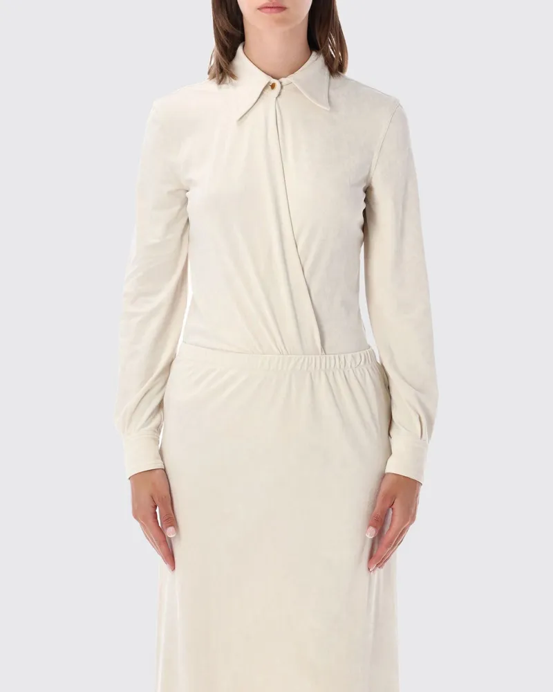 Alberta Ferretti Slim-Fit Hemdblusen-Body von aus Jersey Ivory