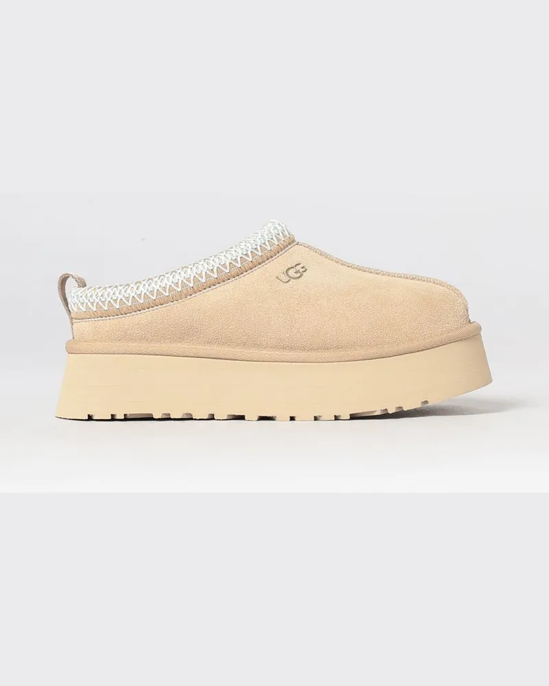 UGG Tazz II Mules aus Veloursleder mit Plateausohle und Kontrastnähten Sand