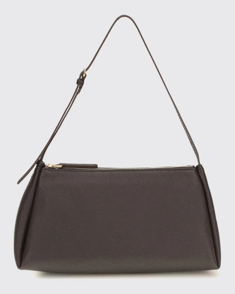 Calvin Klein Aurelis Schultertasche aus naturbelassenem Narbenleder Braun