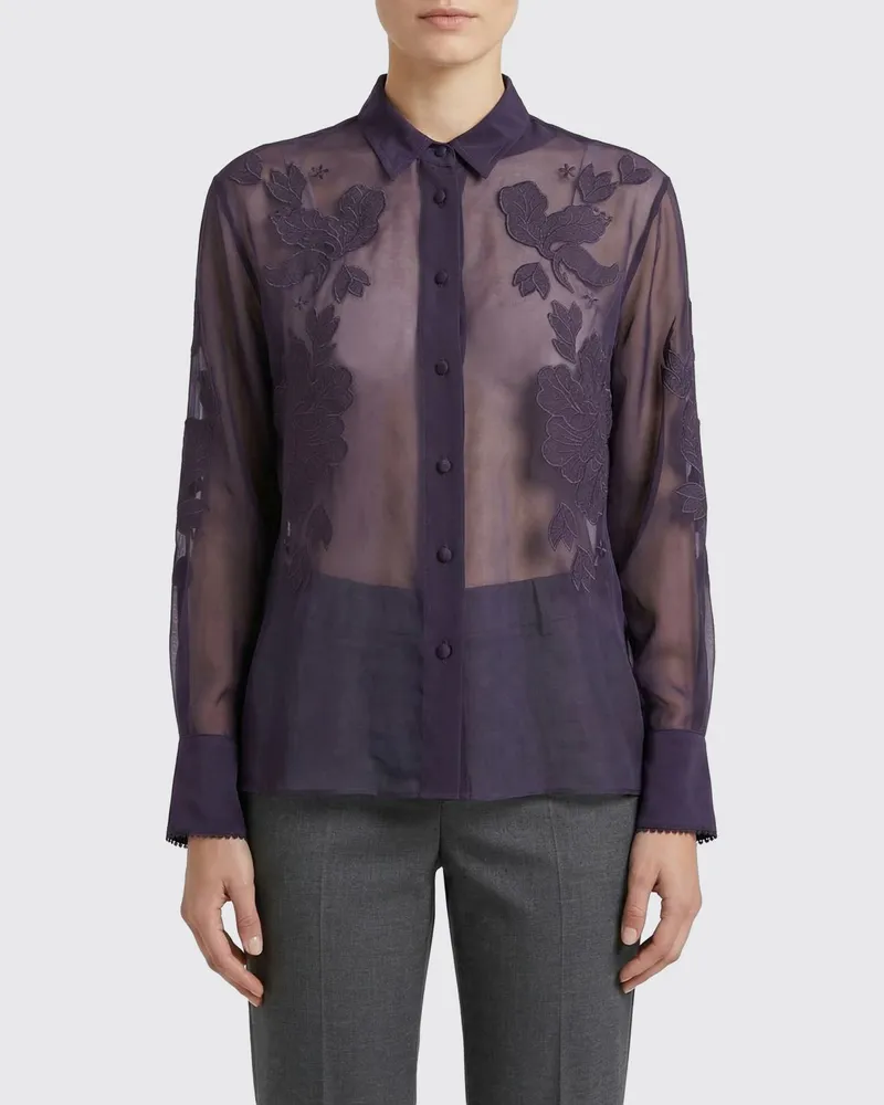 forte_forte Hemdbluse damen Blau