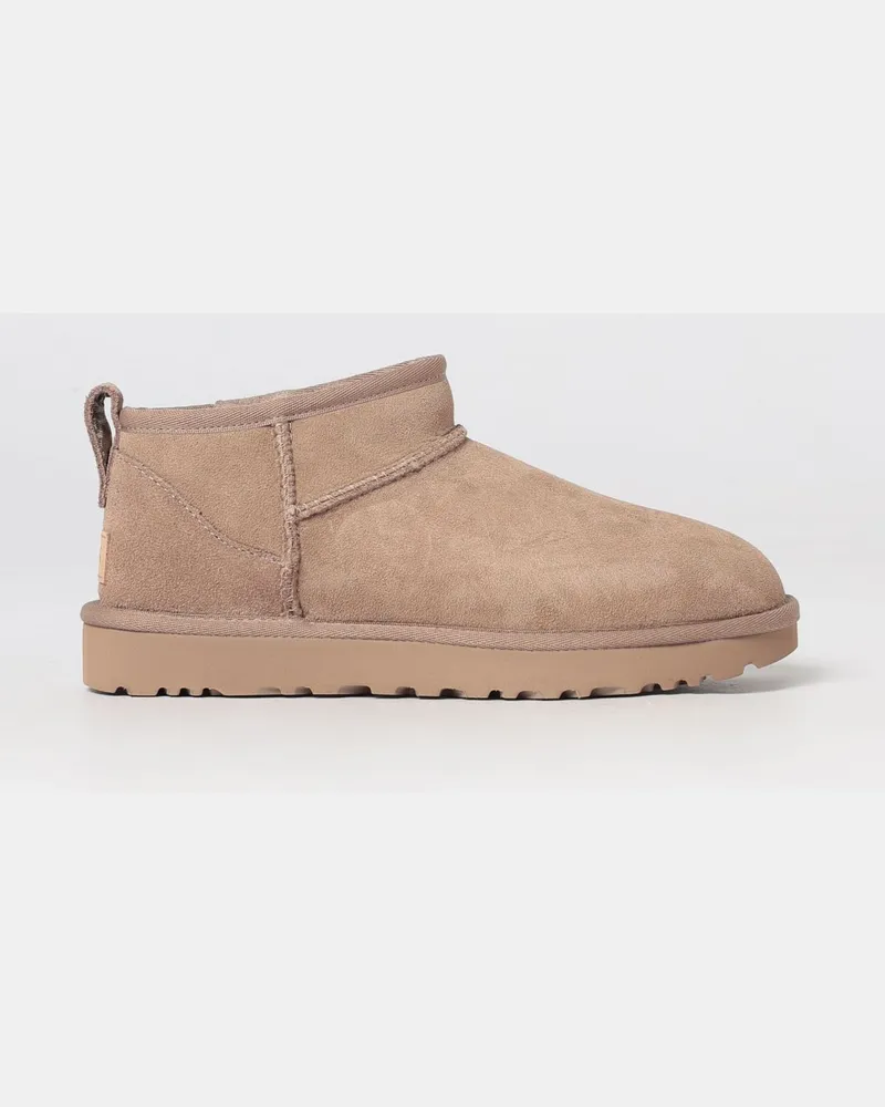 UGG Classic Ultra Mini Wasserdichte Veloursleder-Plateau-Stiefeletten Camel