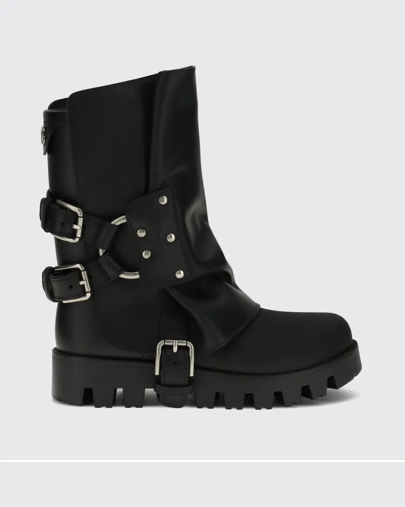 Dolce & Gabbana Flache stiefeletten damen Dolce & Gabbana Schwarz