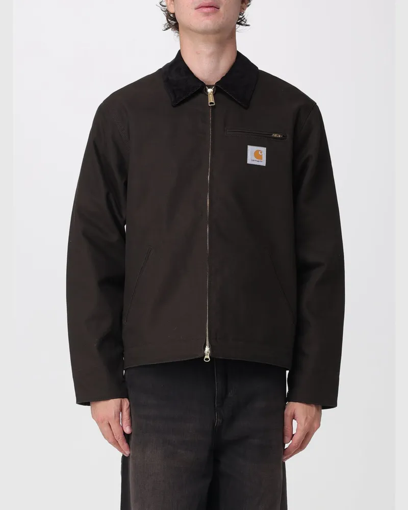 Carhartt WIP Detroit Hemdjacke aus Bio-Baumwolle mit Samtkragen Braun