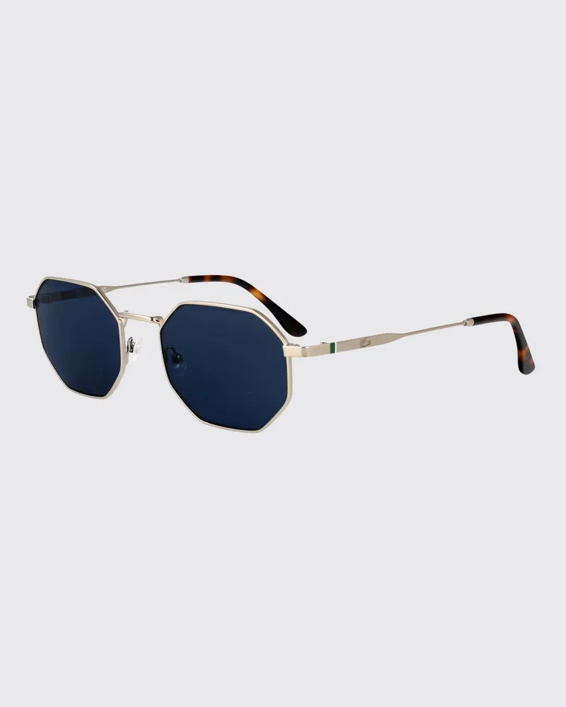 Lacoste Aviator-Sonnenbrille aus Metall von mit Monogramm und verstellbaren Nasenpads Silber
