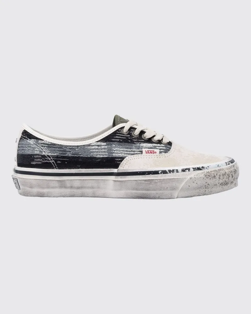 Vans LX Authentic 44 Sneakers aus Baumwoll-Canvas mit Blumenmuster Schwarz