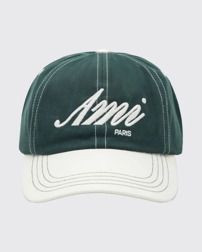 AMI Paris Baseballkappe aus Baumwolle von mit Ami de Coeur-Logo Ivory