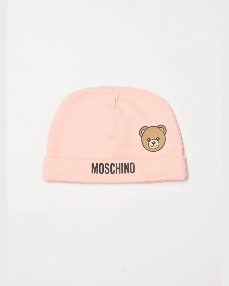 Moschino Baumwollhut mit Logo Pink