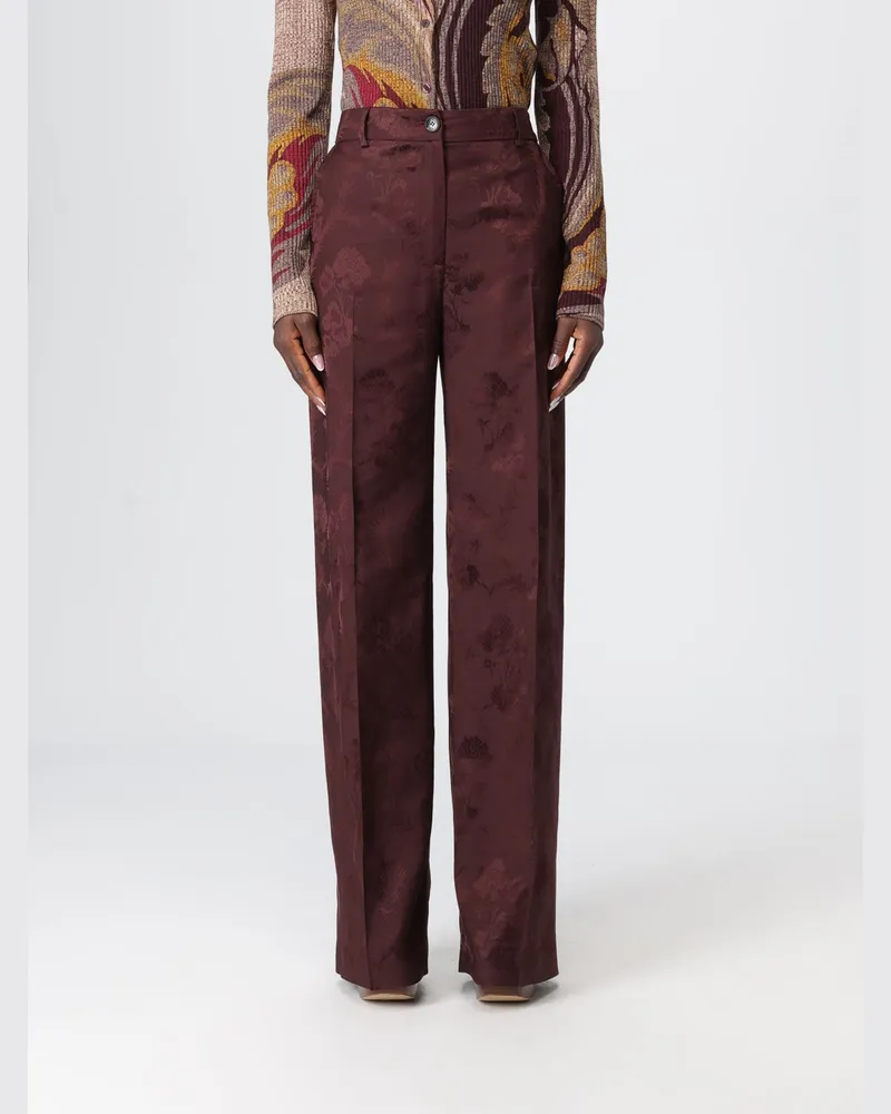 Etro Hose damen Burgunderrot