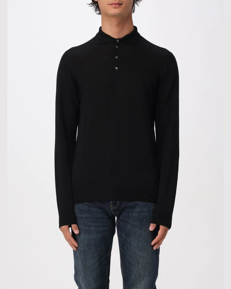 Drumohr  Polo herren Schwarz