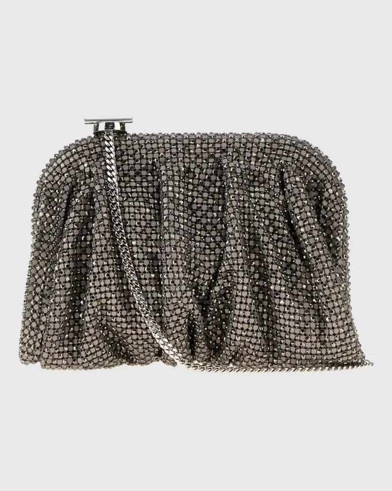 Benedetta Bruzziches Venus Mini-Tasche aus Aluminium-Mesh mit Kristallbesatz Silber