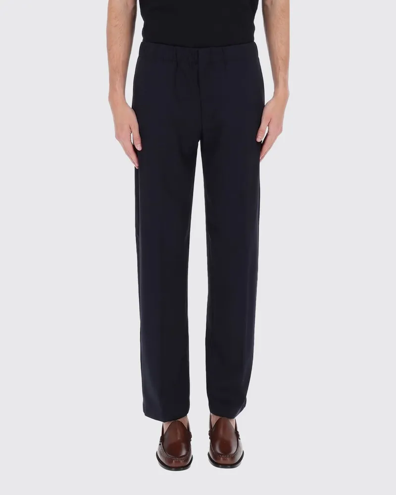 LARDINI Slim Fit Hose aus Schurwolle Blau