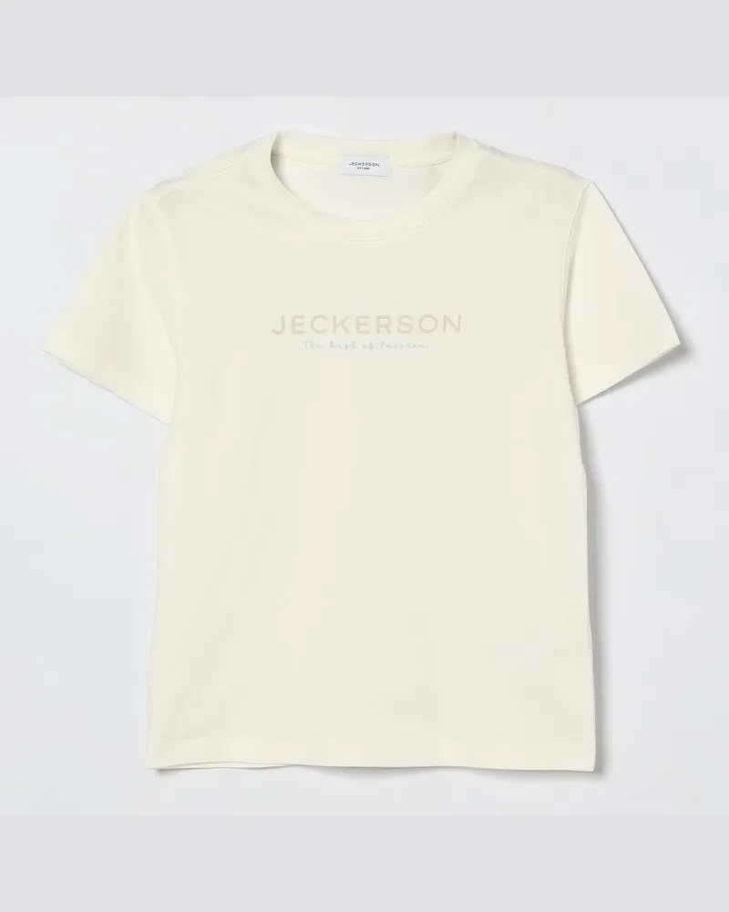 Jeckerson Baumwoll-T-Shirt mit Logo Milch