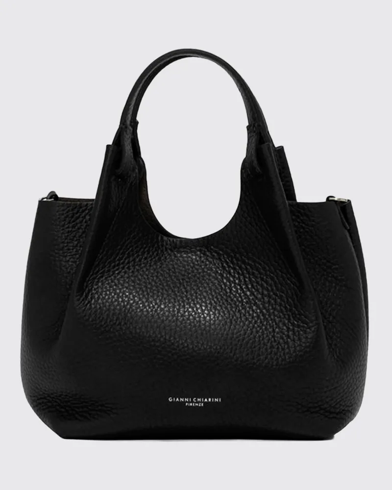 Gianni Chiarini Dua Tasche aus genarbtem Leder Schwarz
