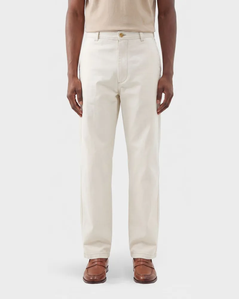 A.P.C. Gerade Baumwollhose Weiß