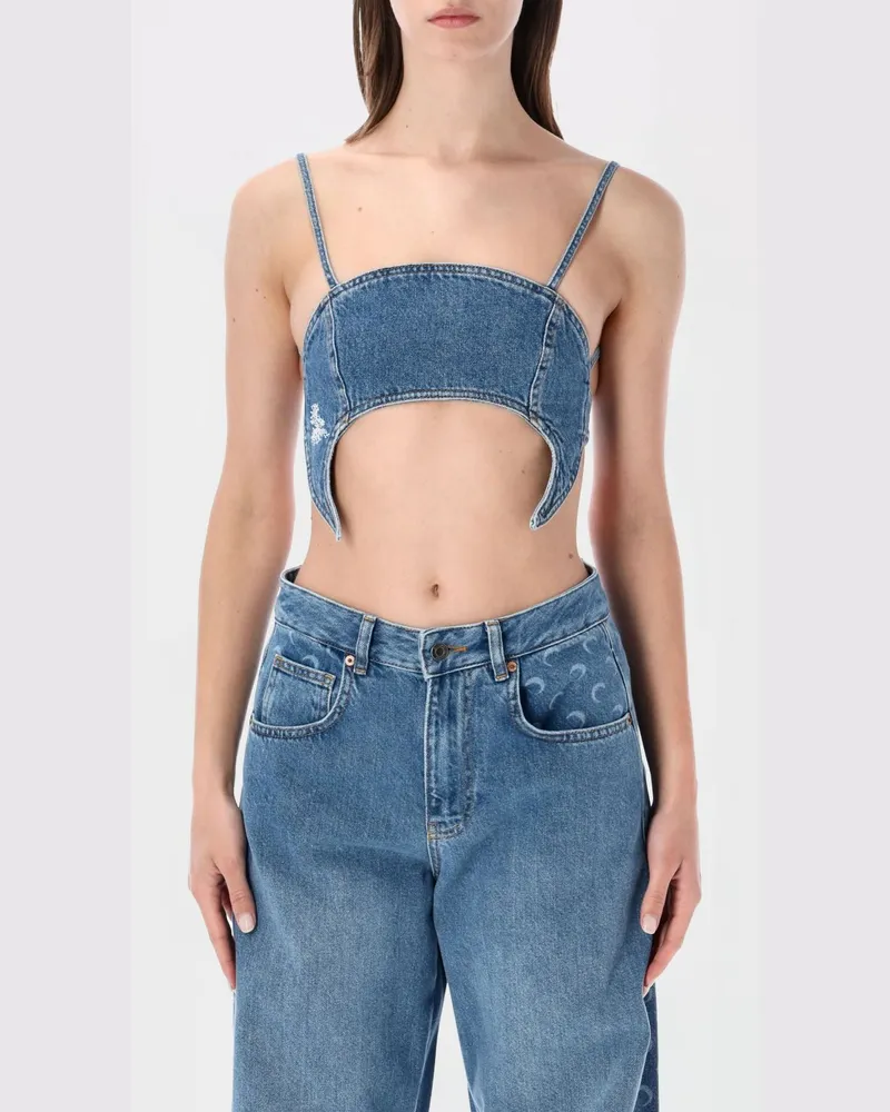 Marine Serre Top damen Hellblau