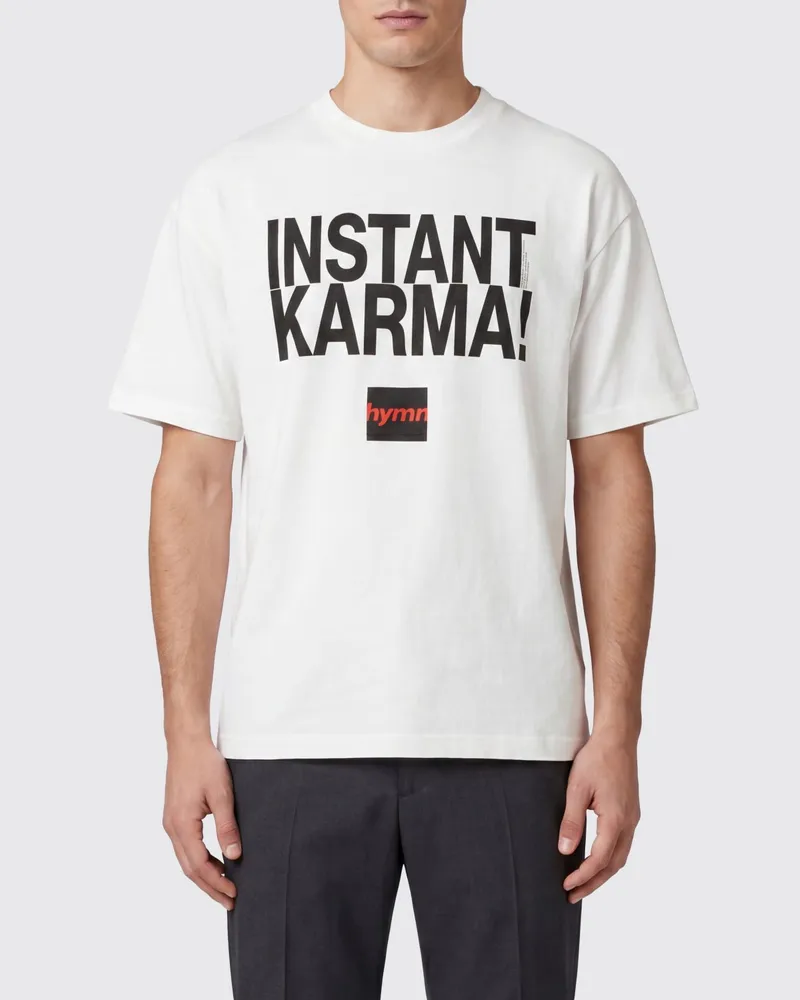 SAINT MXXXXXX Baumwoll-T-Shirt mit Rundhals und Slogan-Print Weiß