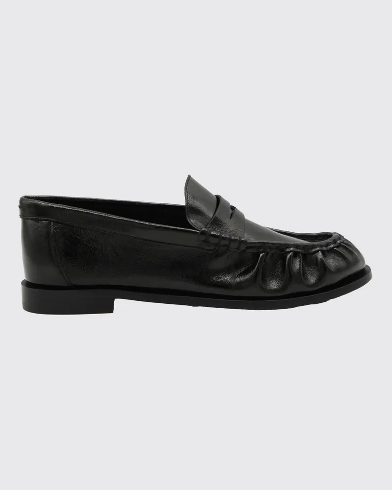 Rag & Bone Schwarze Lederloafer mit klassischem Penny-Steg und Ledersohle Schwarz