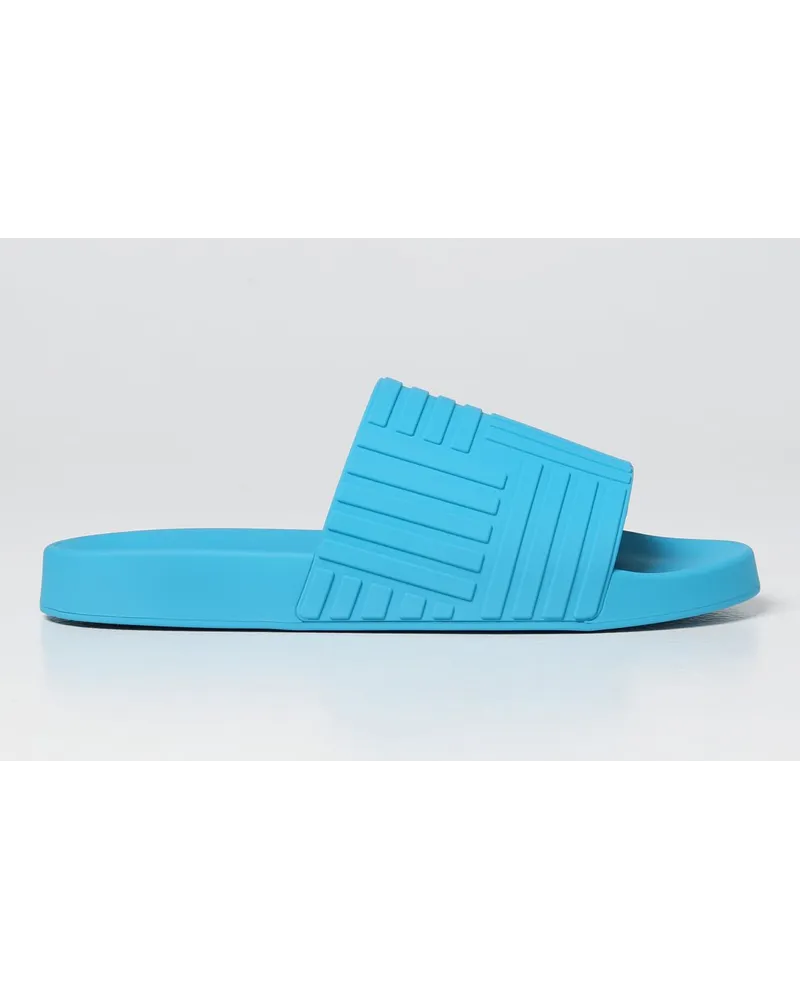Bottega Veneta Slide-Sandale aus Gummi Türkis