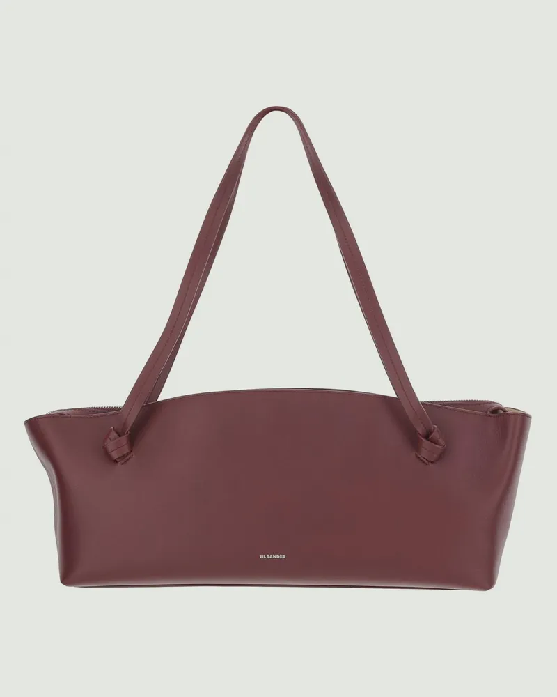 Jil Sander Schultertasche damen Burgunderrot
