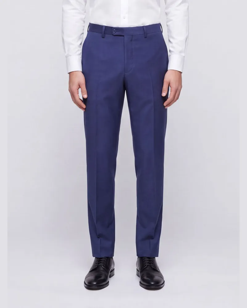 Incotex Slim-Fit Chino-Hose aus reiner Schurwolle Blau