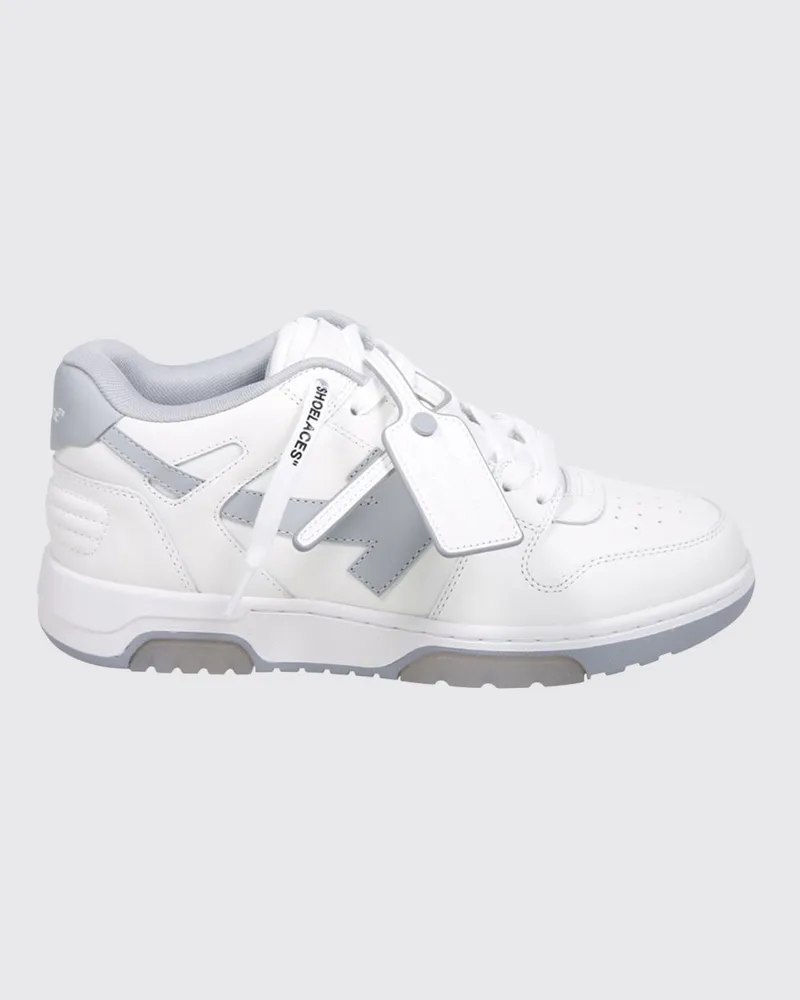 OFF-WHITE Bicolor Out Of Office Sneaker aus Leder und recyceltem Polyester Weiß