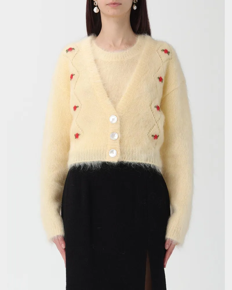 Alessandra Rich Strickjacke damen Gelb