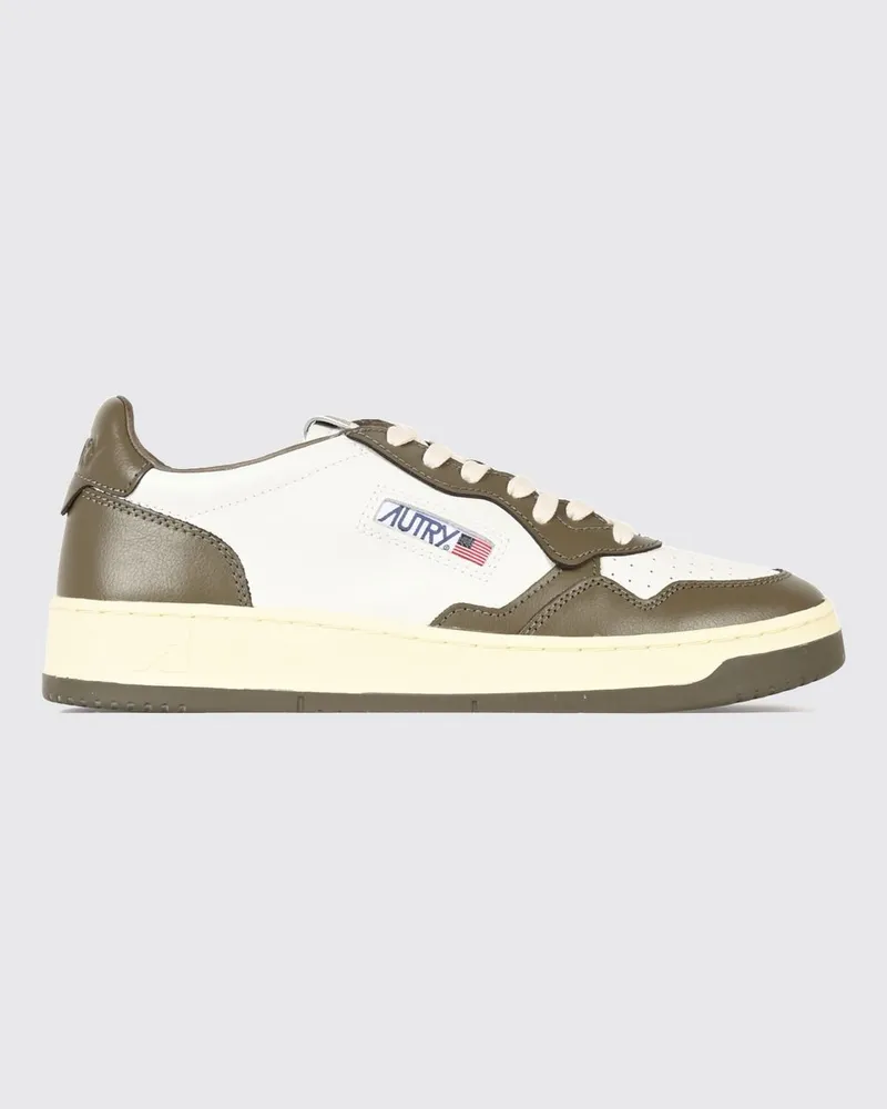 AUTRY Medalist Low zweifarbige Sneaker aus Kalbsleder und Wildleder Braun