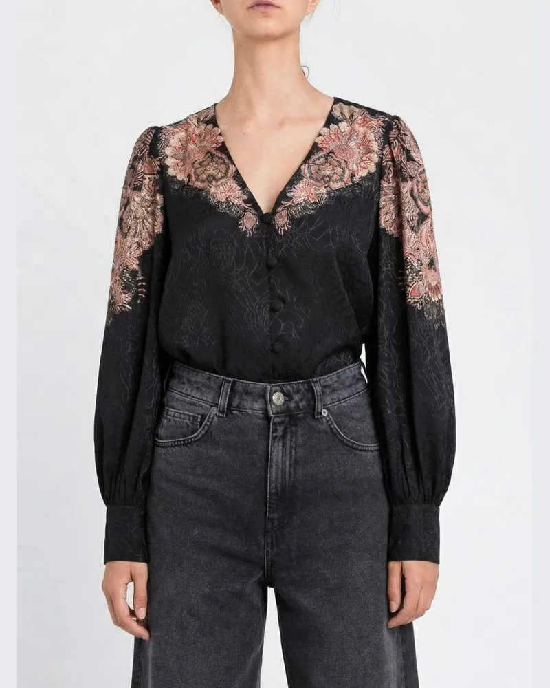 Twin-Set Hemdbluse damen Schwarz