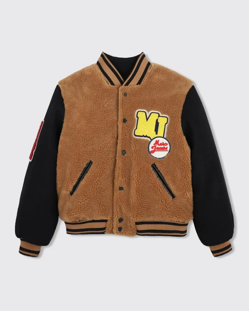 Marc Jacobs Fleece-Bomberjacke im Varsity-Stil für Jungen von mit Patches Braun