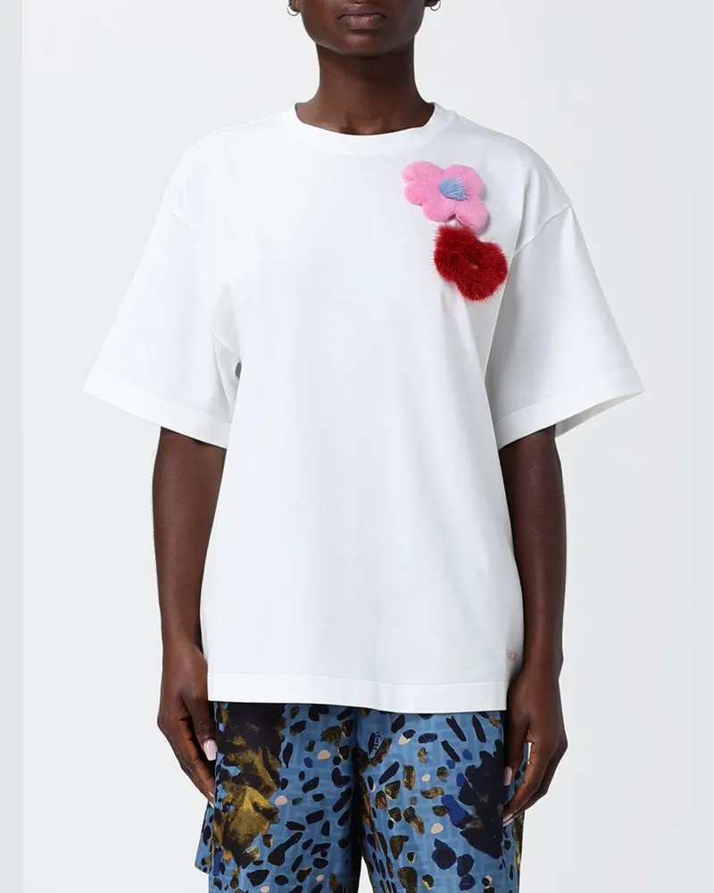 Fendi T-shirt damen Weiß